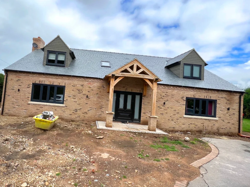 New build property in Lincoln showing completed exterior construction and modern residential design