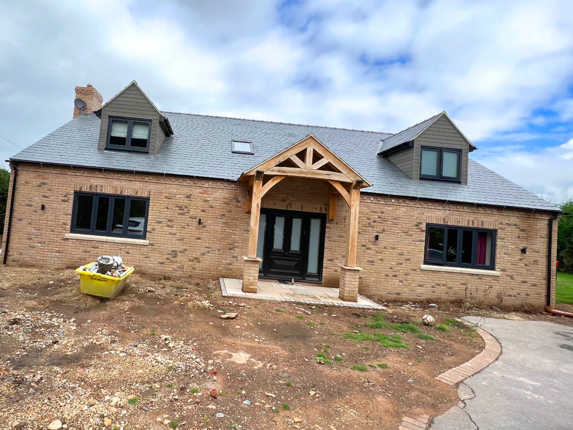 New build property in Lincoln showing completed modern residential construction and exterior brickwork finish