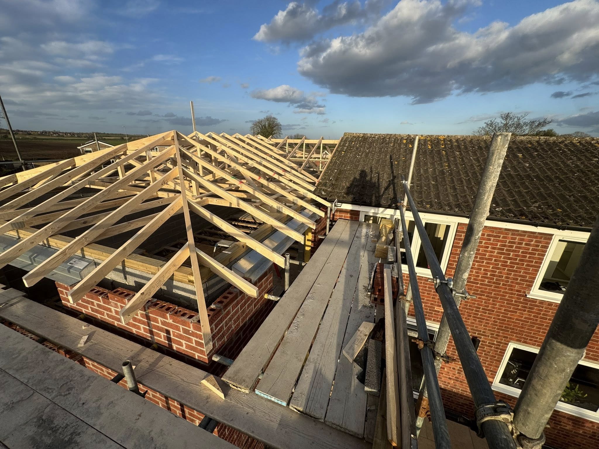 Roofing and chimney repairs in Lincoln - side view