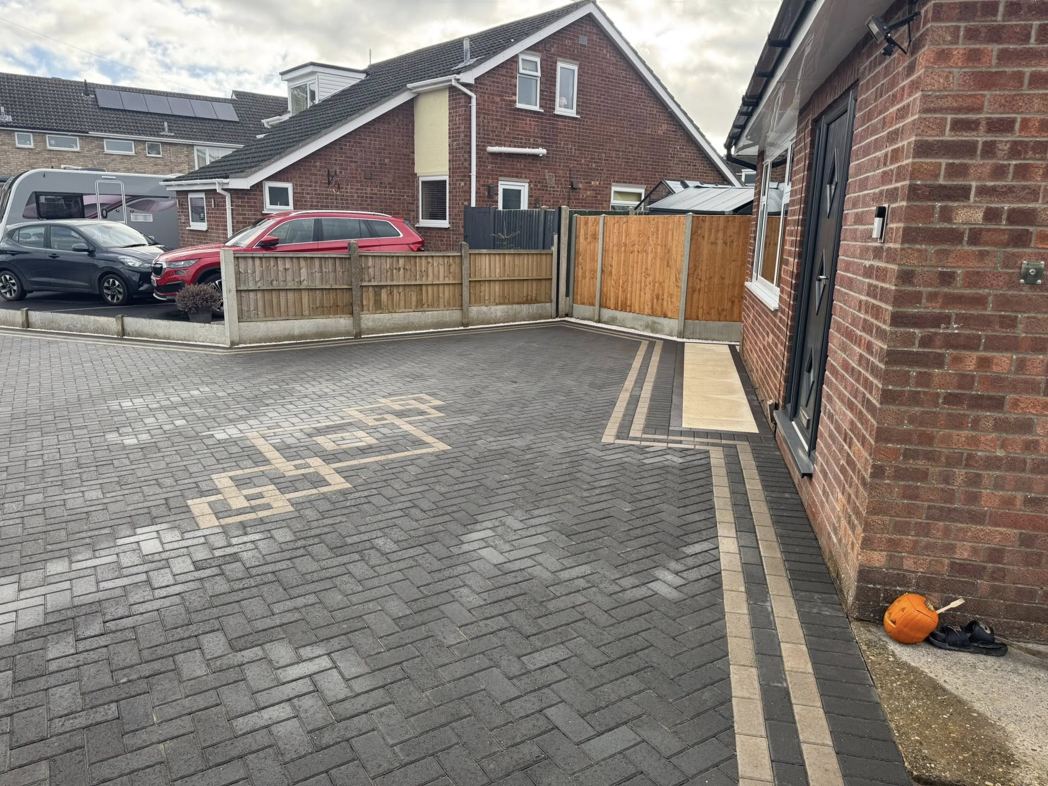 Brick front garden
