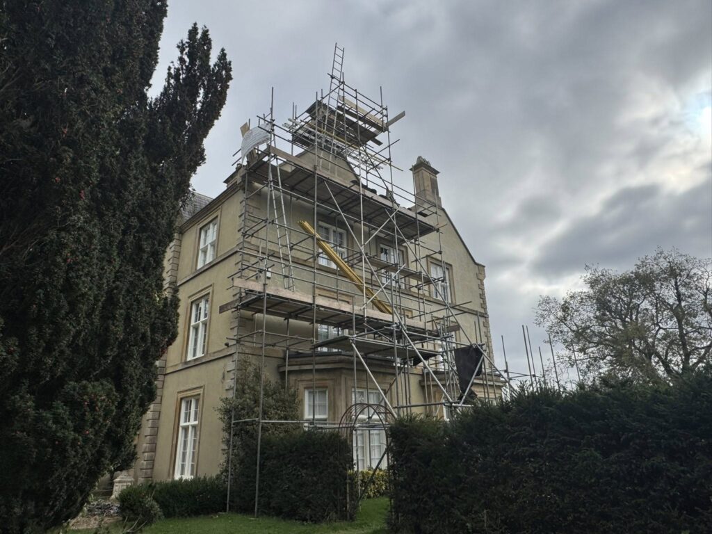 Structural work in a graded listed building in Lincolnshire showing internal restoration and reinforcement