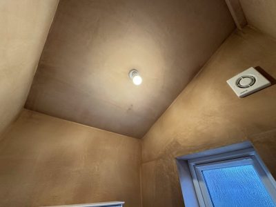 New extension plastering completed by Tudor Roofing and Building in Lincolnshire.